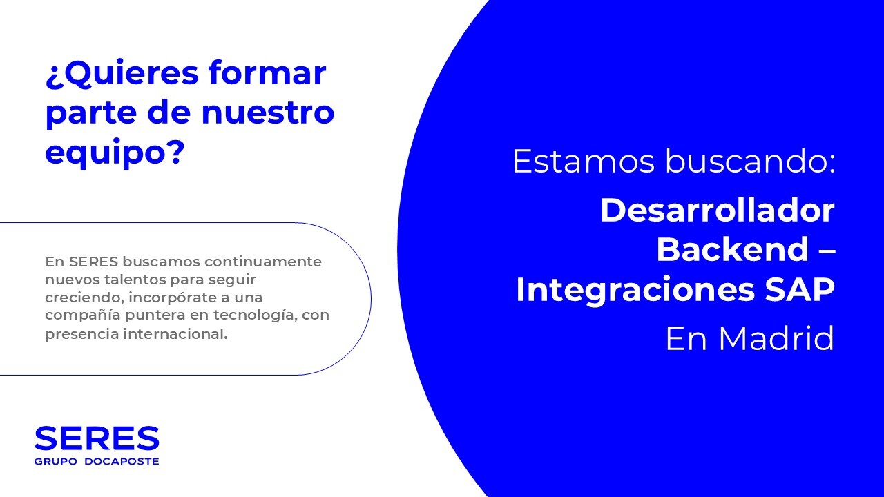 Desarrollador Backend - Integraciones SAP