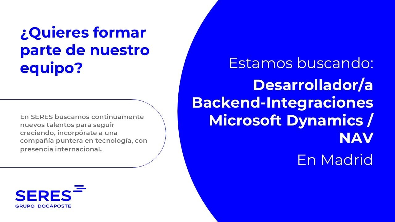 Desarrollador Backend - Integraciones Microsoft Dynamics NAV