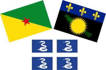 Guadalupe, la Guayana Francesa y Martinica